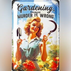 Vintage Style Gardening Art Print